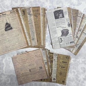 A lot of 60 journal collage paper set. Junk journal supplies, bujo supplies, journal supplies, paper set, vintage themed paper set.