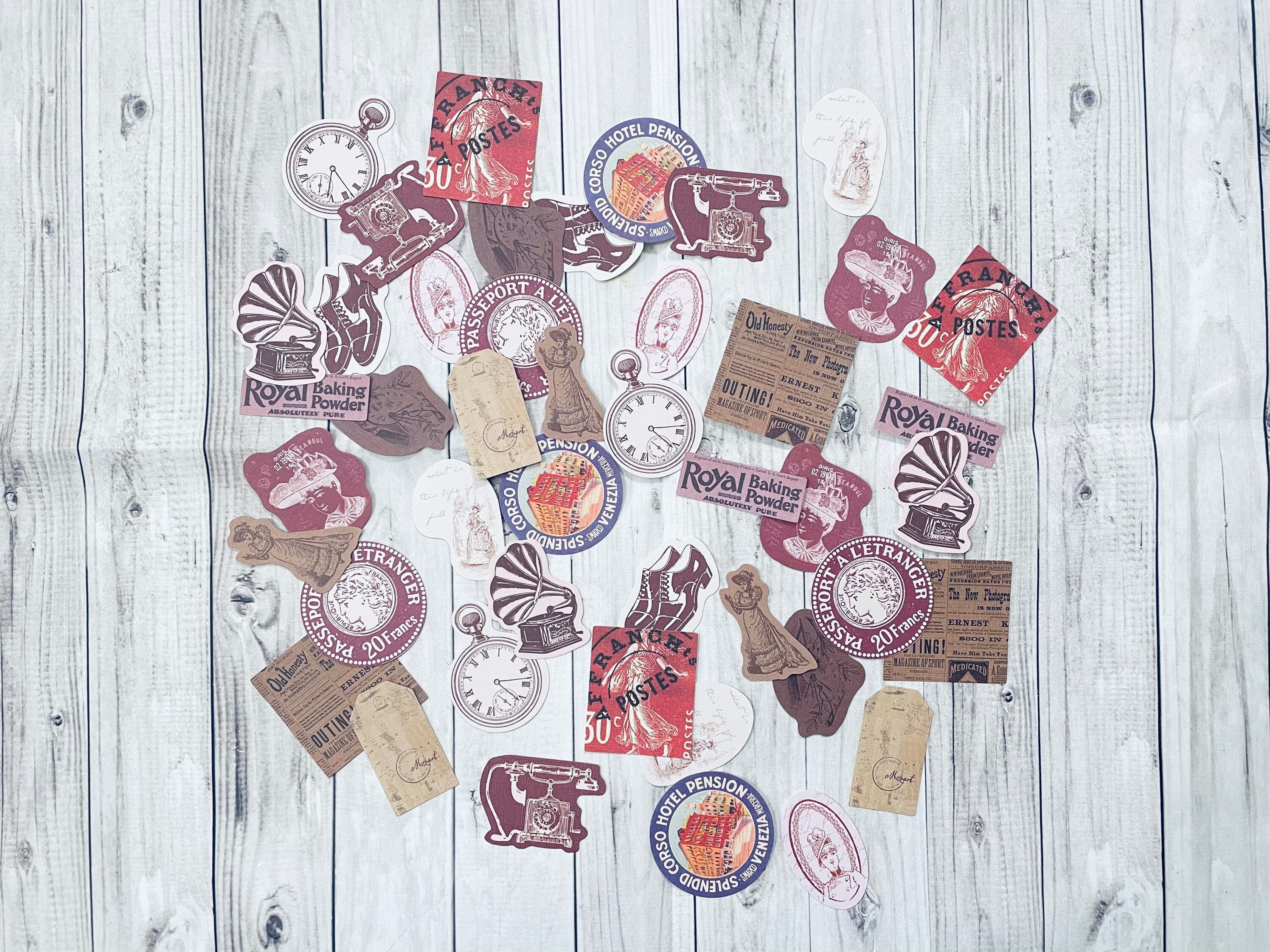 a lot of 45 journal stickers journaling stickers scrapbook etsy