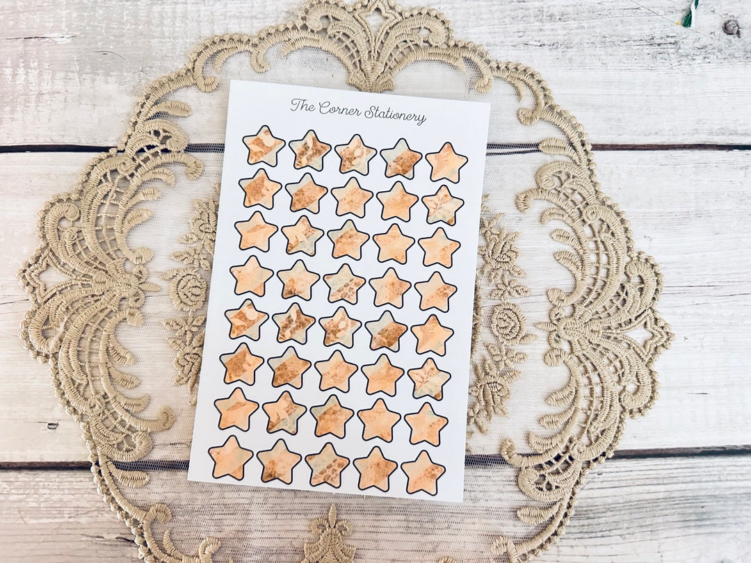 Stars Stickers for Planner. Paper Stickers | Junk Journal Stickers ...