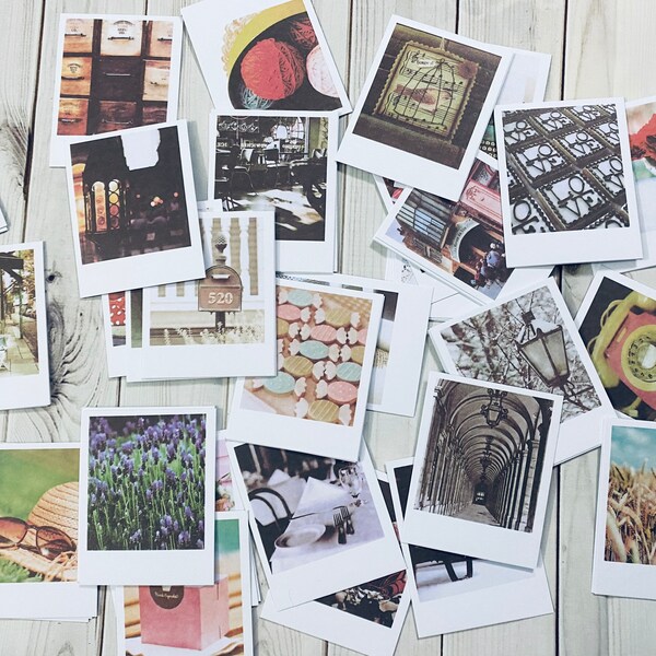 Mini photography ephemera card set. Junk journal supplies, bullet journal supplies, scrapbook supplies, mini photography, journal note card.