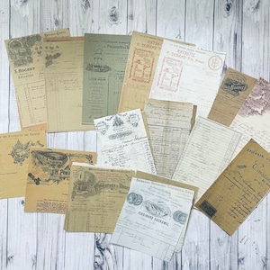 Vintage Ephemera Paper Set: 60 Piece Journal Collage Supplies