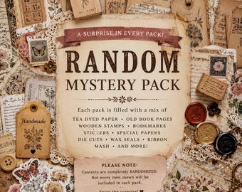 Mystery Ephemera Grab Bag for Junk Journals, Scrapbooking