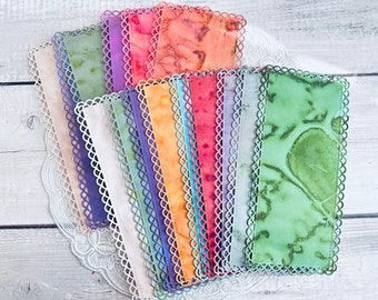 Mystery Multicolored Tea Dyed Die Cuts Paper Set For Junk Journal | Burned And Tea Dyed Paper For Scrapbook | Die Cuts Paper Set