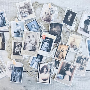 Foto postali afroamericane d'epoca contrassegnate / Foto d'epoca per diario spazzatura / Foto effimere / Forniture per diario / 20 foto