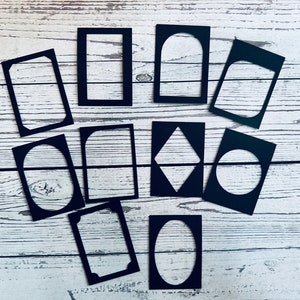 Cardstock Frames for Junk Journaling: Scrapbooking Embellishments (Set of 10)