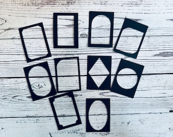 A set of 10 pieces simple and plan small frame for junk journaling. Frame for scrapbooking, small frame for journaling and card making.