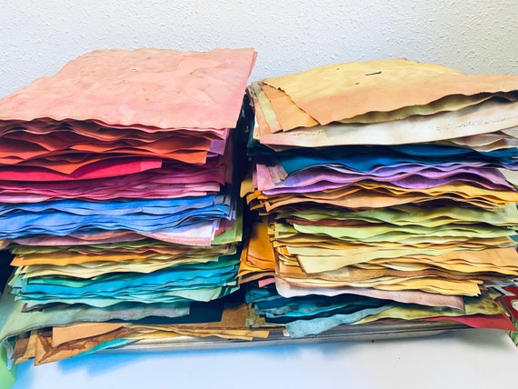 Handmade Tea Dyed Paper for Scrapbooking | Vintage Journal Paper