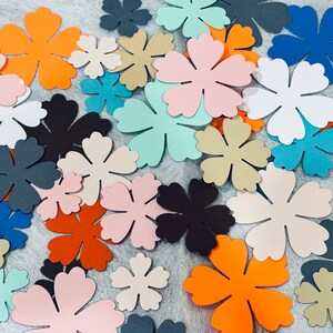 Flower Die Cuts: Mixed Color Cardstock Floral Set for Scrapbooking