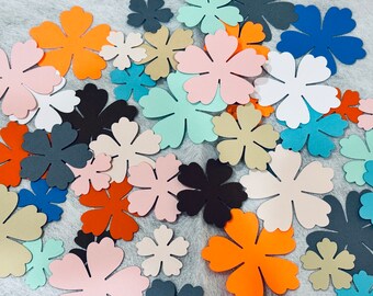 Flower Die Cuts: Mixed Color Cardstock Floral Set for Scrapbooking