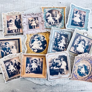 Shabby Chic Kinder Ephemera Collage Sheets Vintage Kinder Foto Ephemera für Junk Journals Viktorianische Kinder Ephemera für Collage