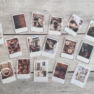 Set di adesivi di carta fotografica Coffee Aesthetics / Adesivi di carta fotografica a tema caffè / Adesivi di carta fotografica / Adesivi di diario spazzatura / 16