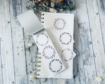 Floral Wreath Memo Pad: Junk Journaling Paper Ephemera