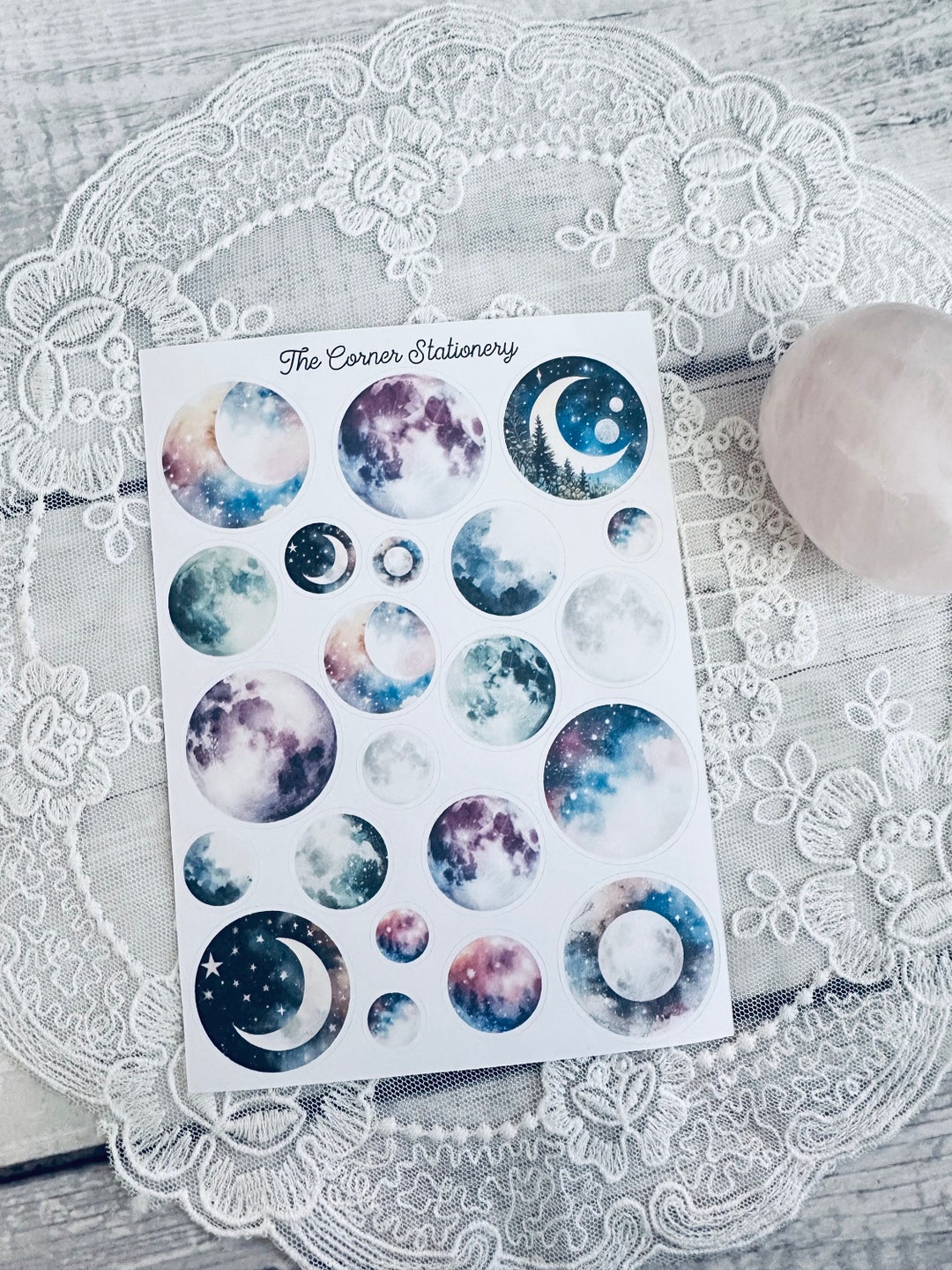 Moon Watercolor Sticker for Junk Journal | Moon Sticker for Junk ...