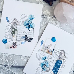 Handmade Journal Ephemera Cards | Vintage Ephemera Journal Cards | Junk Journal Insert Cards | Scrapbook Cards | Pen Pal Happy Mail Cards