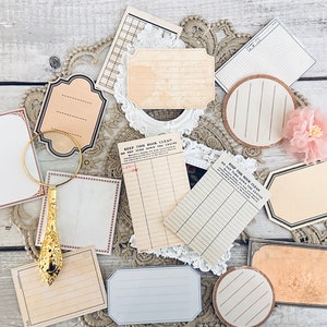 Ensemble de cartes éphémères vintage pour journaux indésirables Cartes éphémères de style antique pour le scrapbooking Cartes éphémères pour journaux d'art