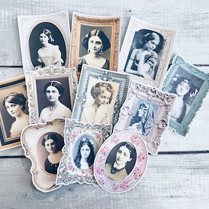 Vintage Mädchen Sammelalbum Collage Bild | Schwarz-Weiß-Antik Mädchen Foto | Altes Foto Mädchen für Art Collage Lieferungen | Viktorianisches Mädchen Foto