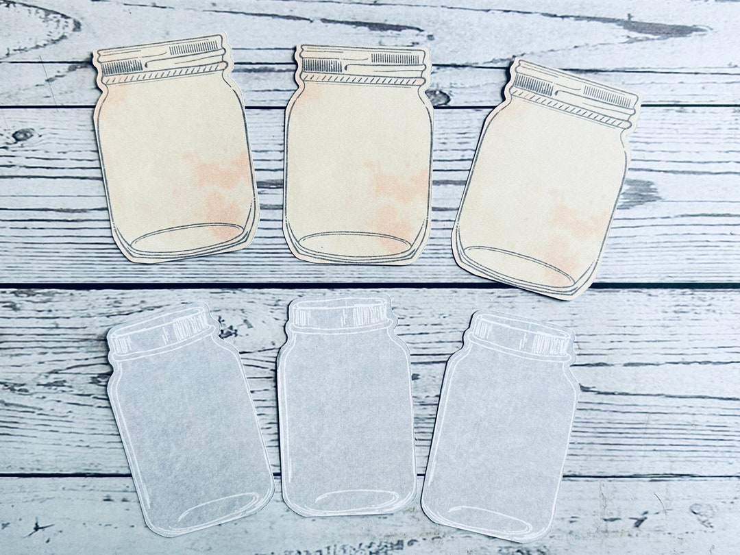 Bottle Jar Die Cuts for Junk Journal. Bottle Jar Cardstock for