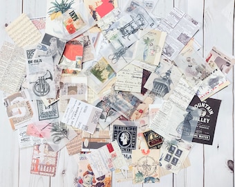 Small And Tiny Random Ephemera Set For Junk Journal | Journal Ephemera Paper | Random Pick Vintage Themed Ephemera | Paper For Journaling