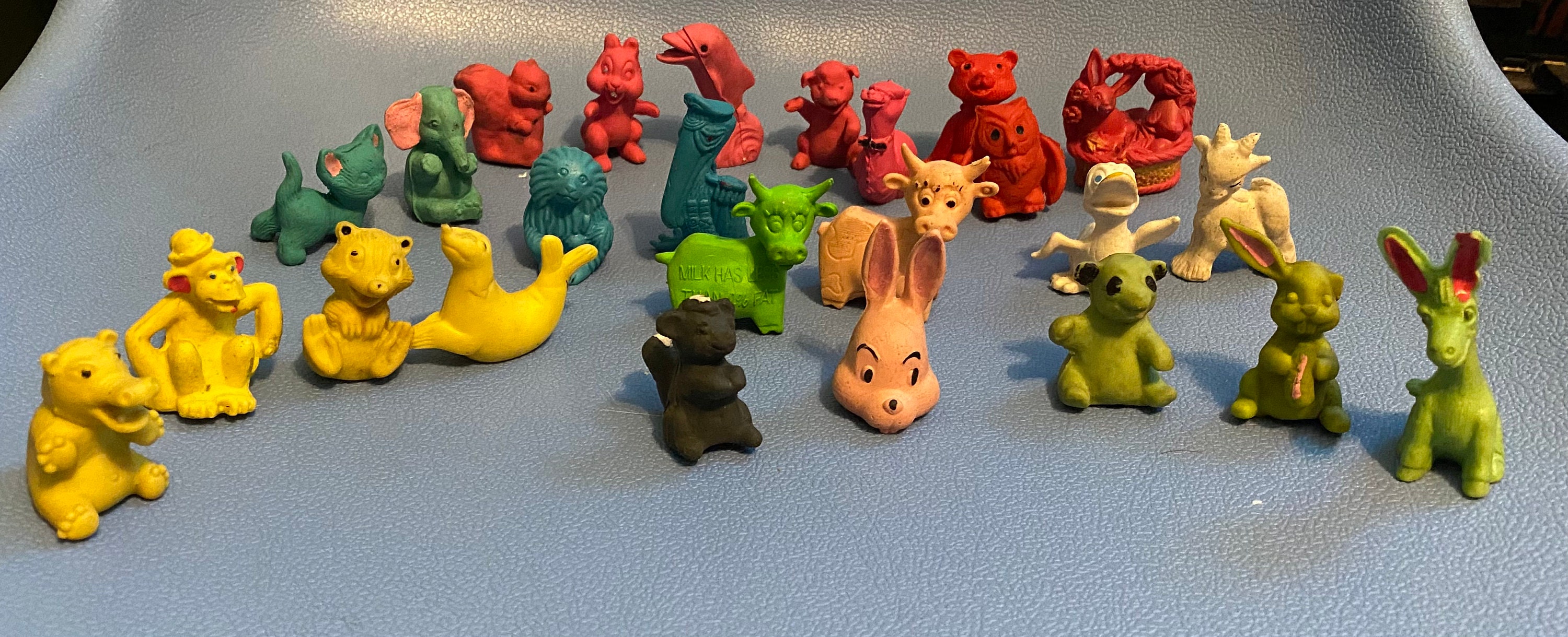 Vintage Lot of 25 Diener Erasers Itty Bittys 60s 70s 80s Cow Etsy