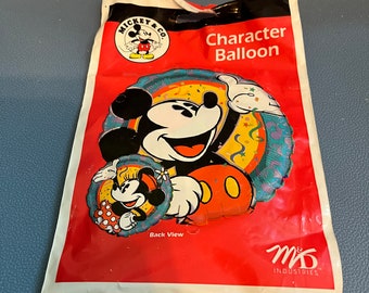 Vintage NOS ongebruikte jaren 1990 Minnie Mouse Mickey Mouse Co M & D Industries heliumballon verjaardag retro-stijl karakters Collectible