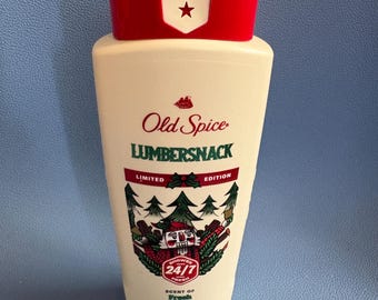 NIP Unopened Sealed Unused Old Spice Body Wash for Men Holiday Edition Lumbersnack with Fresh Pine Scent Father Dad Gift Soap HTF