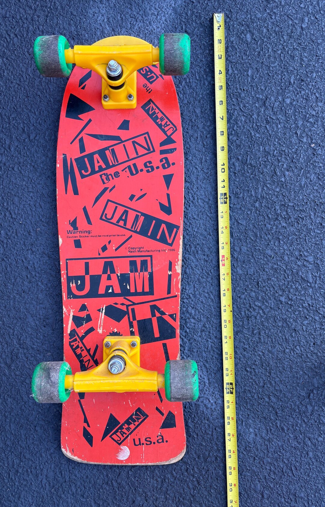 Vintage Nash Jamin in the USA 1980s Skateboard Complete Original