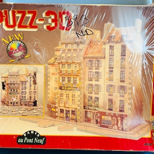 Vintage NOS Sealed Unused Puzz-3d Puzzle Paris Au Pont Neuf 353