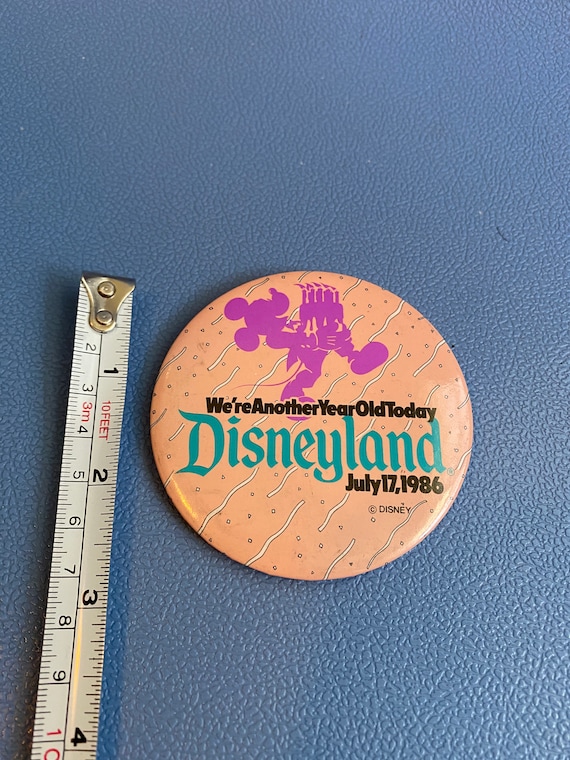 Lot of 3 Vintage Walt Disney World Mickey Mouse pin back buttons 2
