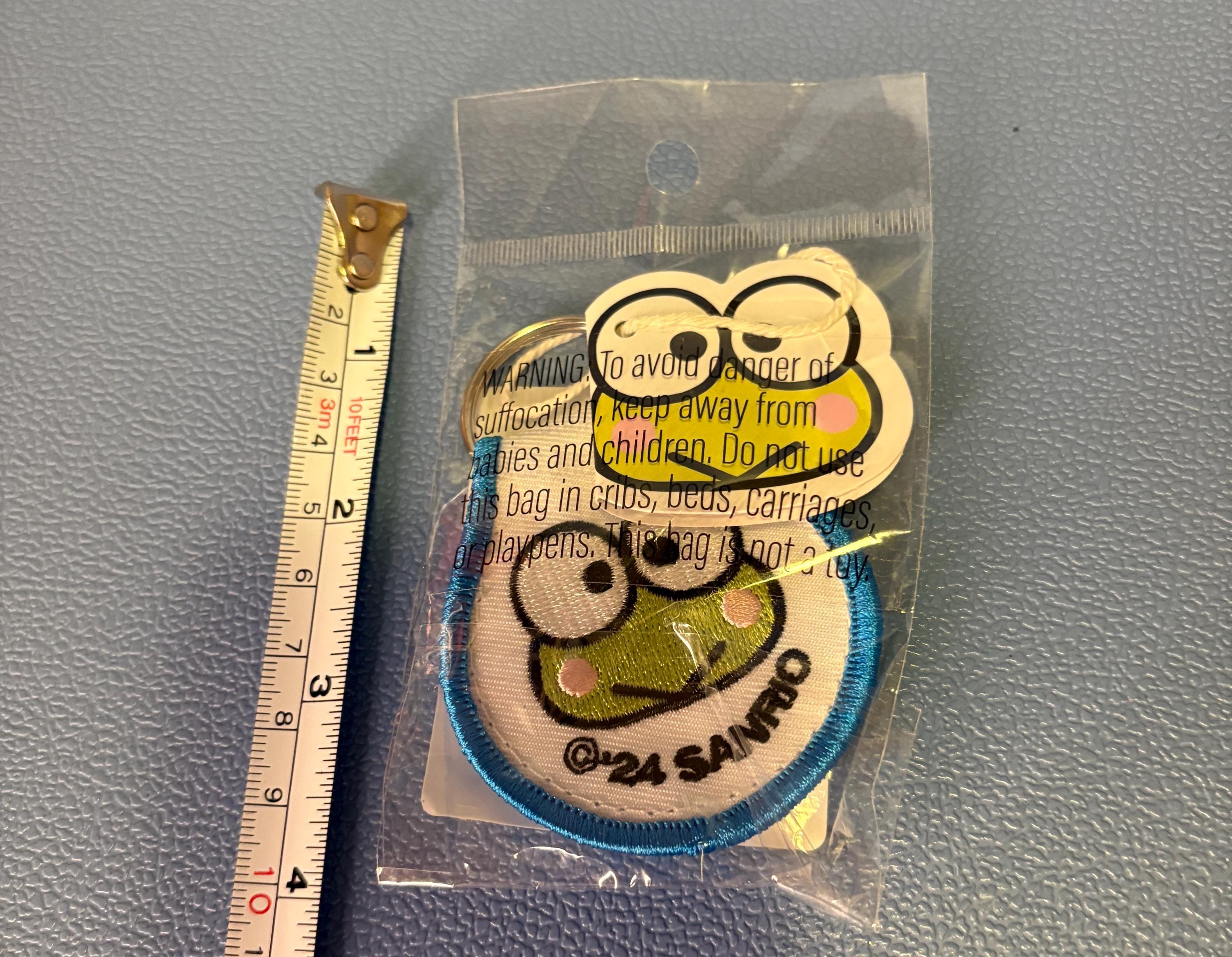 2024 Sanrio Kero Keroppi Green Frog Embroidered Keychain Kawaii