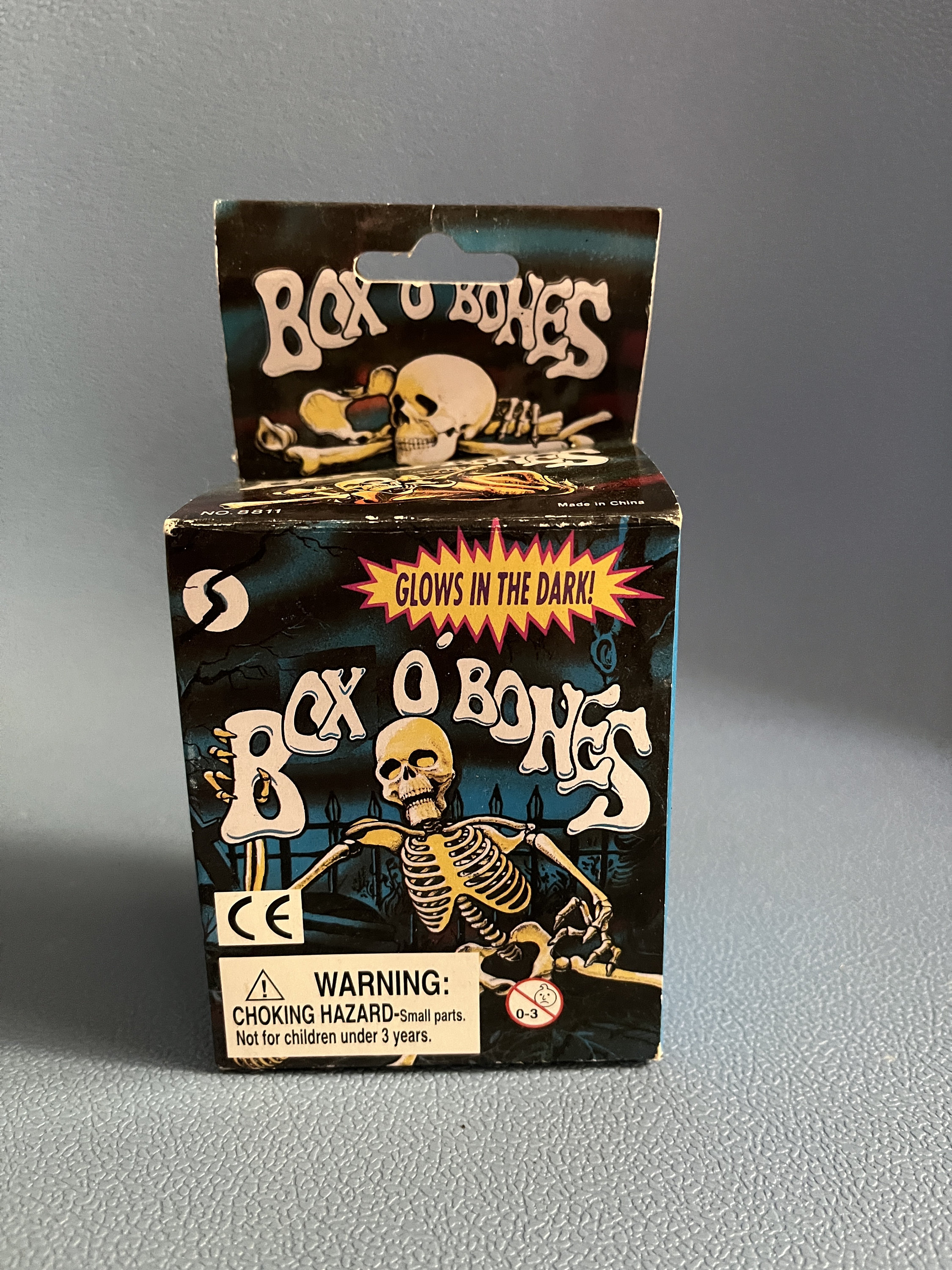 Vintage NOS Unopened Box O' Bones Skeleton Glow-in-the-dark