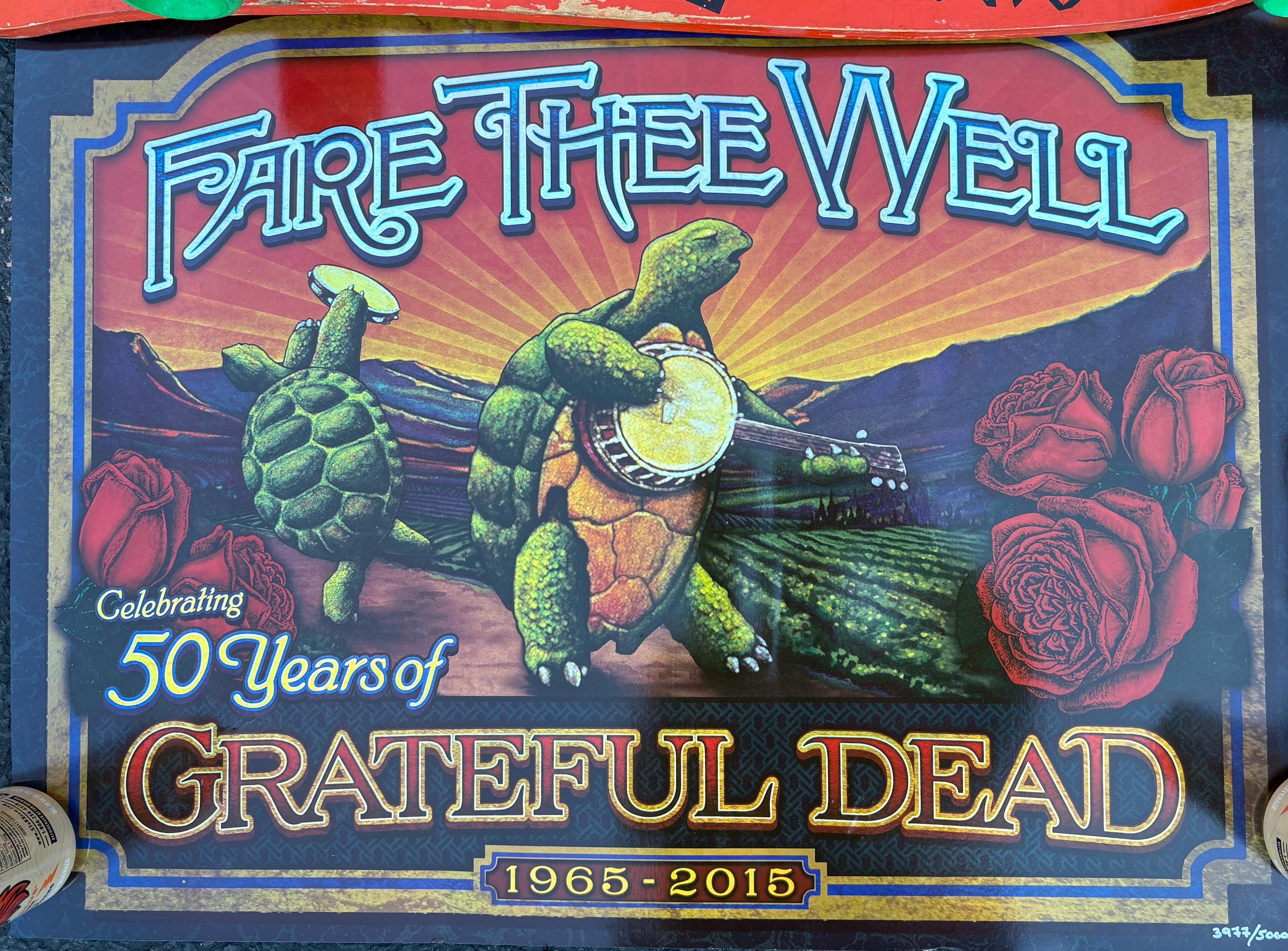 Official Celebrating 50 Years of the Grateful Dead Poster 24 X 18