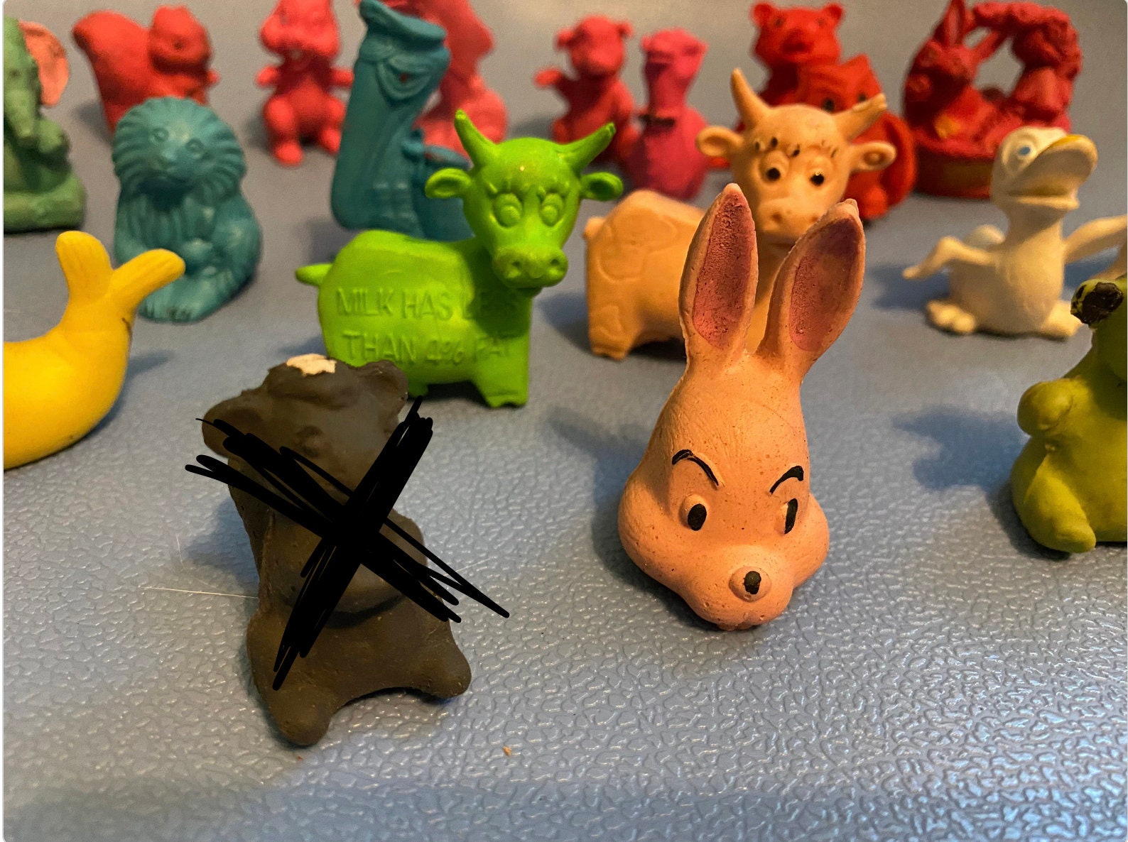 Vintage Diener Erasers Itty Bittys 60s 70s 80s Cow Dolphin Easter ...