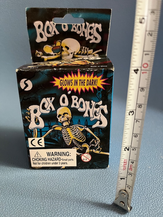 Vintage NOS Unopened Box O' Bones Skeleton Glow-in-the-dark