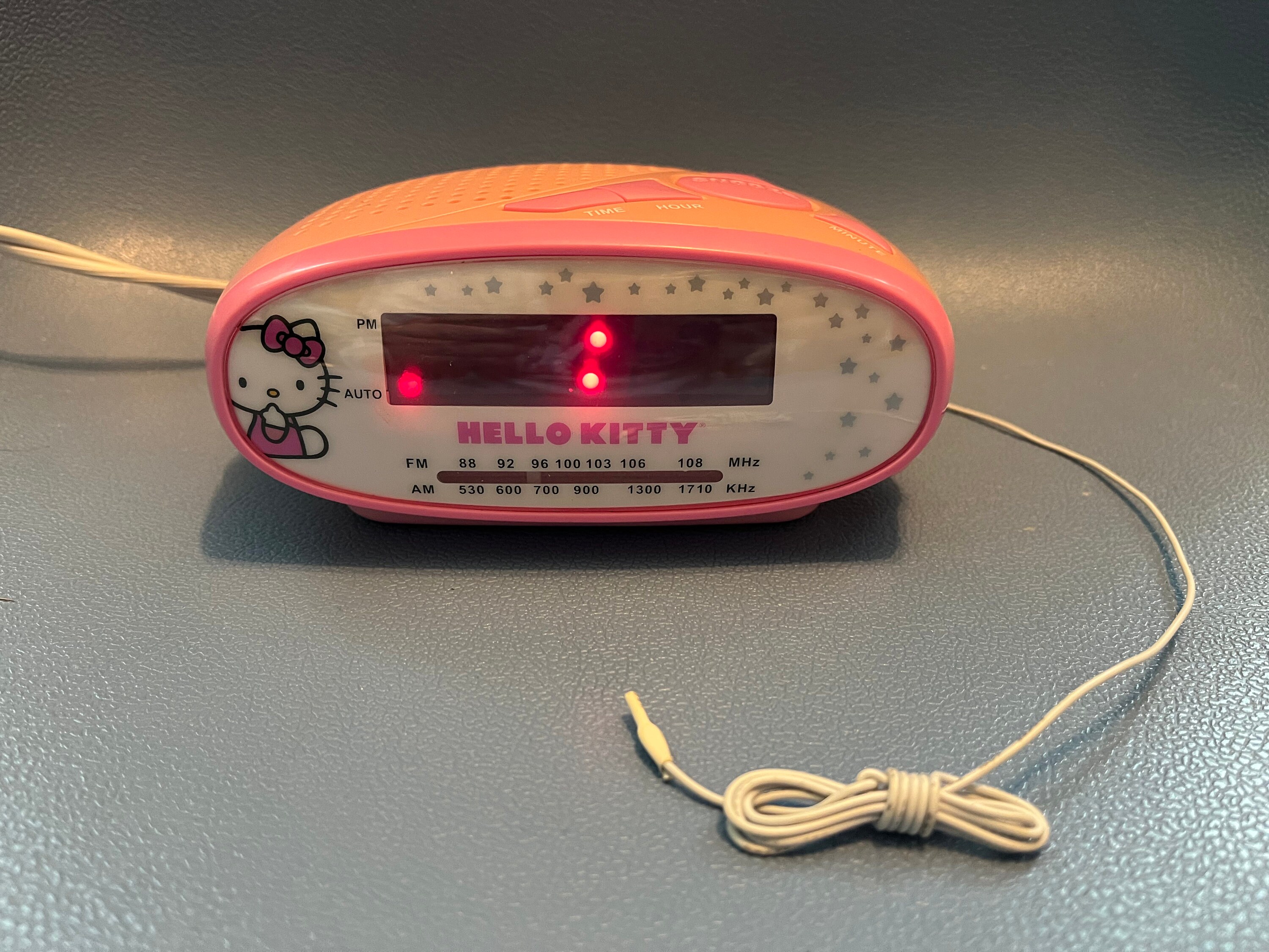 Hello Kitty Digital Alarm Clock AM/FM Radio Pink White KT2051 Etsy