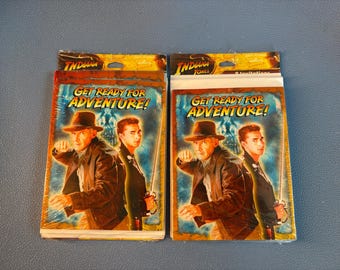 Vintage 2008 Birthday Party Invitations Indiana Jones Harrison Ford Ready for an Adventure 2000s Collectible Complete Set NOS Unused Wow