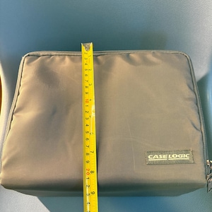 Vintage Caselogic 30 CD Travel Case w/Handle Complete Compact Discs 1990s 90s Storage Portable Travel Collectible Large Grey Some Wear