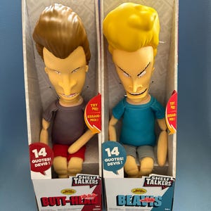 NIB Working Works New Set Beavis Butthead Set Pull String Talking