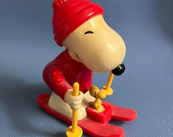 ヴィンテージ スヌーピー 貯金箱 ピーナッツ ガラス アンカーホッ