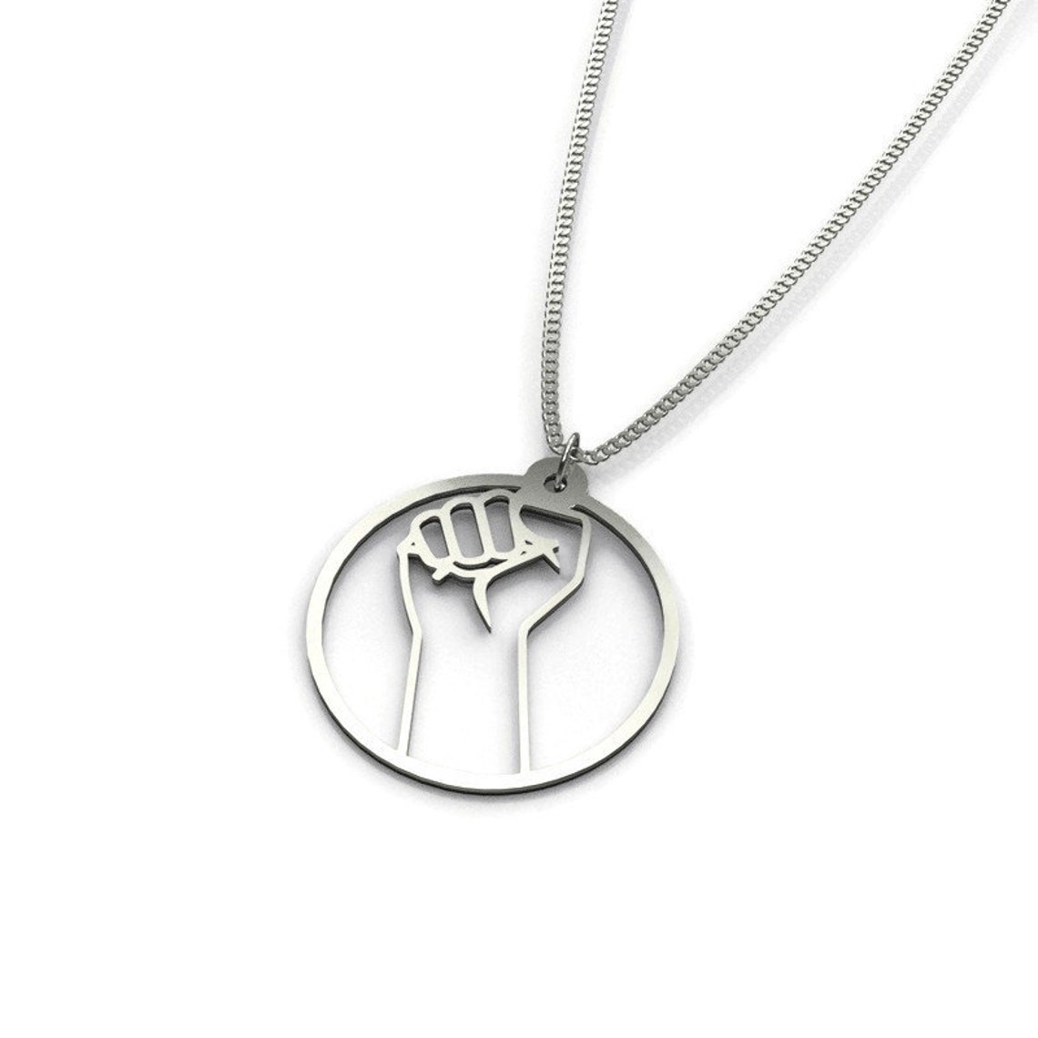 Girl power necklace is the perfect feminist jewelry gift idea. Etsy