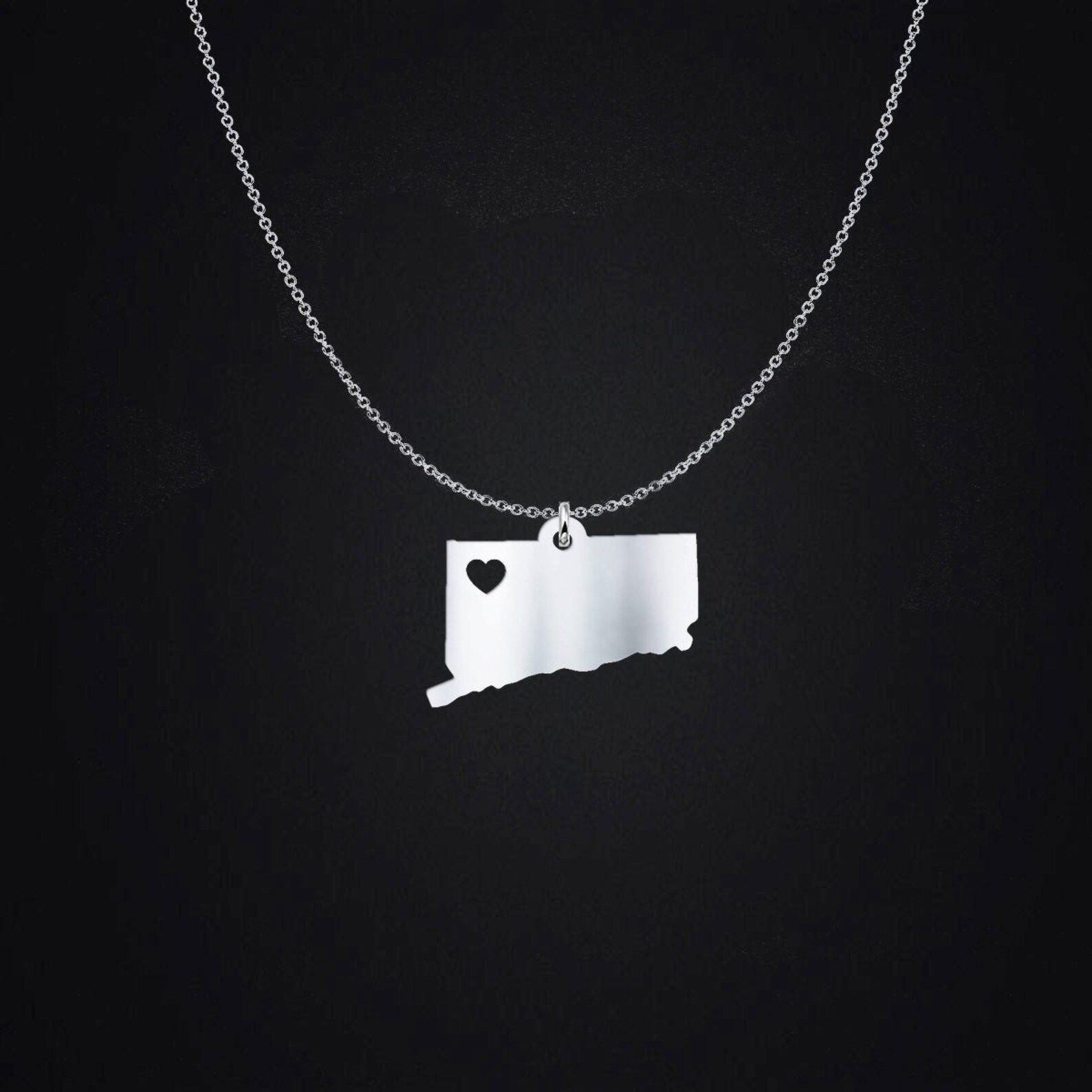 Connecticut state necklace makes ideal CT jewelry gift for Etsy
