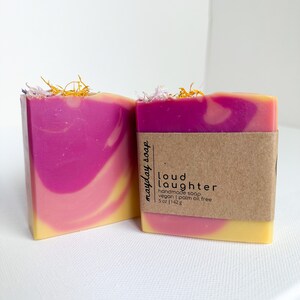 LOUD LAUGHTER Soap | Vegan Soap | Tropical Soap | Palm Oil Free Soap | Handmade Soap Vegan | Vegan Bath Soap