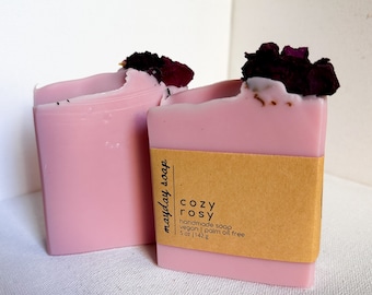 Cozy Rosy Soap | Rose Soap Vegan | Vegan Rose Soap | Vegan Soap | Zero Waste Soap | Handmade Soap Vegan | Vegan Handmade Soap