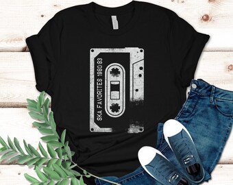 Ska Cassette, Ska Never Died , Ska Favorites, Music Shirt, Skins Shirt, 2 Tone T-Shirt , Ska Tee , Ska Reggae, Ska Dad T-Shirt , Ska Fan