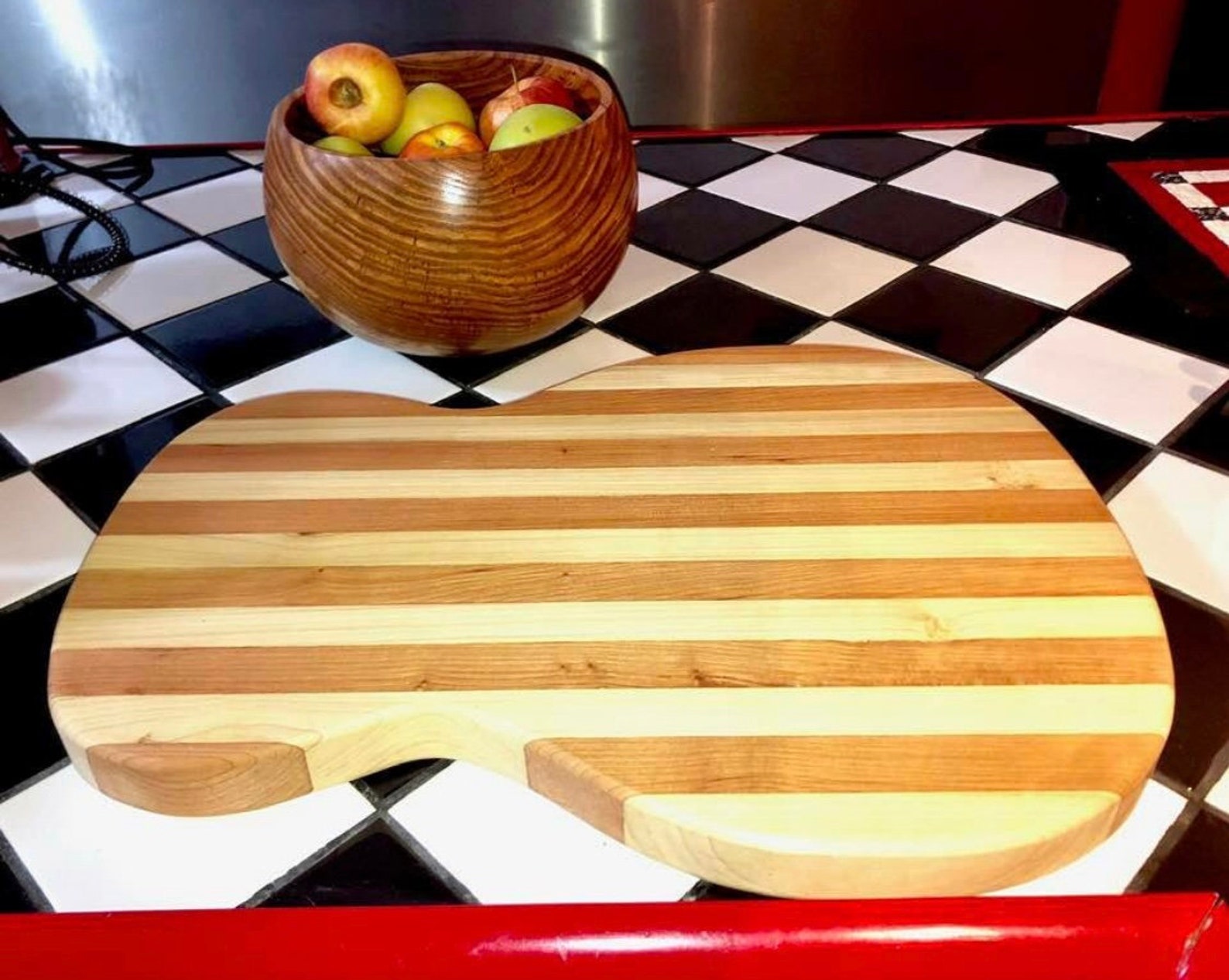 Guitar Shaped Cutting Board Etsy