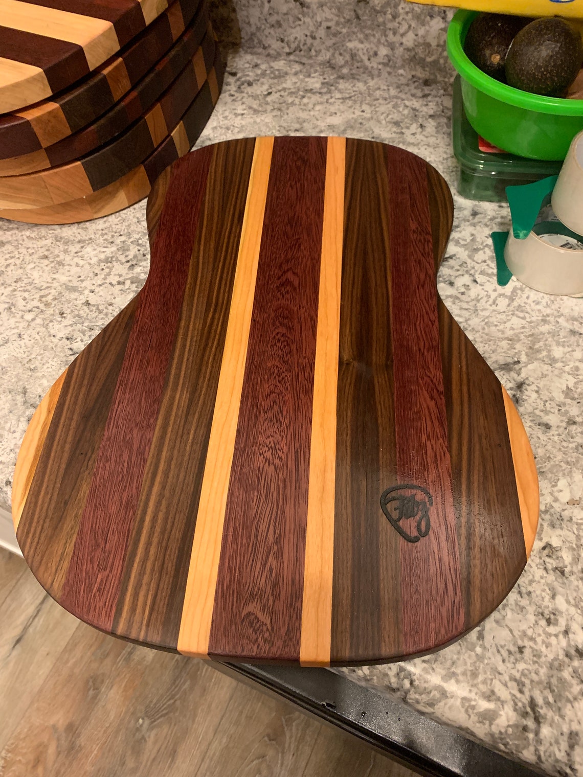 Guitar Shaped Cutting Board Etsy