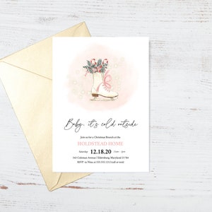 Christmas Brunch Invitation, Ladies&#39; Brunch Invitation, Instant Download, Editable Christmas Brunch Invite, e556