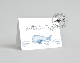 Whale Birthday Party Invitation, Boy Birthday Party Invite, Pool Party Invitation, Editable Template Instant Download, e466