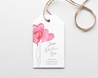 Editable Galentine's Day Gift Tags, Instant Download, Personalized Galentine's Day FavorTags, e354