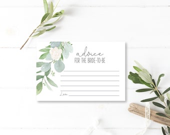 Ratschläge für die Braut Karten, Brautparty Ratschläge, Brautparty Spiele, INSTANT DOWNLOAD, Florale Ratschläge, e180