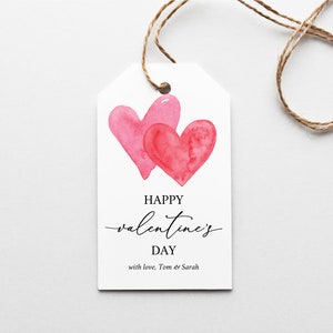 Editable Valentine's Day Gift Tags, Instant Download, Personalized Valentine's Day FavorTags, e570